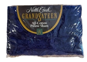 Nettle Creek Dark Blue Pillow Sham Standard Size 100% Cotton New in package - Picture 1 of 2