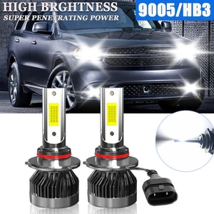 For Dodge Durango 2011-2013 White LED Headlights High Beam Bulbs Kit 9005/HB3 - Picture 1 of 9