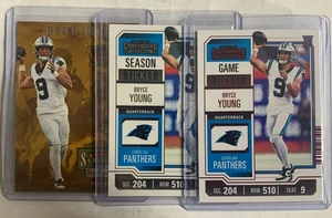 Bryce Young RC) - 2023 Panini Contenders, Season Ticket Panthers + Lot 3 Cards - Picture 1 of 7