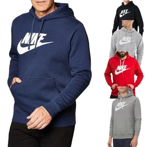 Nike Mens Hoodie Sportswear Big Logo Club Fleece Pullover Hooded Sweat Jumper - Picture 1 of 11