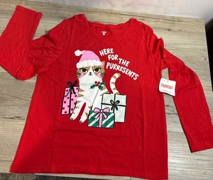 Tolles Kinder T-Shirt XL (14/16) Kitty Presents Weihnachten L/S - Bild 1 von 7