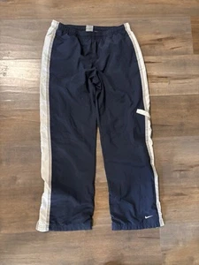VTG Nike Youth XL Track Pants Lined Blue Navy - Picture 1 of 8