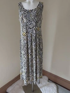 Vintage Y2K Beachy Dress Womens Small Black & White Grunge Coastal Midi - Picture 1 of 9