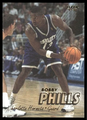 Tarjeta de baloncesto Fleer #269 1997-98 Bobby Phills Charlotte Hornets Foto 1 de 2