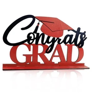 2025 Graduation Table Decorations Wooden Congrats Grad Table Centerpiece Sign - Picture 1 of 7