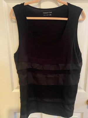 Tanque Coldwater Creek negro en capas talla 1X Foto 1 de 4