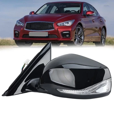 Side Mirror Left W/ Signal Light For Infiniti Q50 2014-2017 2018 2019 2020 2021 - Изображение 1 из 4
