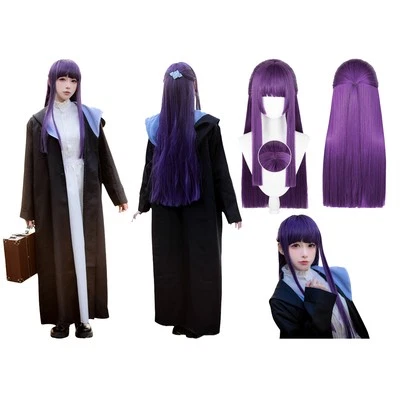 Anime Helecho Blanco Vestido Juegos con disfraces Disfraz Fiesta Vestido Chaqueta + Pelucas Pelos Halloween Foto 1 de 4