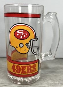 Vintage San Francisco 49ers Bierkrug Stein Tall Glas 1980er NFL SF Niners - Bild 1 von 9