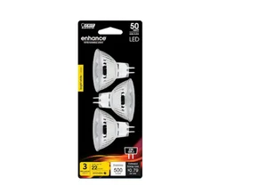 FEIT ELECTRIC 20W MR16 GU5.3 BI-PIN DIMM FLOOD LED LIGHT BULB BRIGHT WHITE 3PACK - Picture 1 of 11