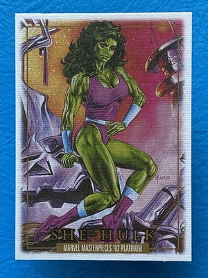 She-Hulk 2024 Skybox Marvel Masterpieces '92 Platinum Canvas #82 Foto 1 de 2
