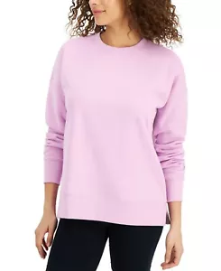 ID Ideology Damen Fleece Sweatshirt Phalaenops lila Rundhalsausschnitt neu mit Etikett - Bild 1 von 3