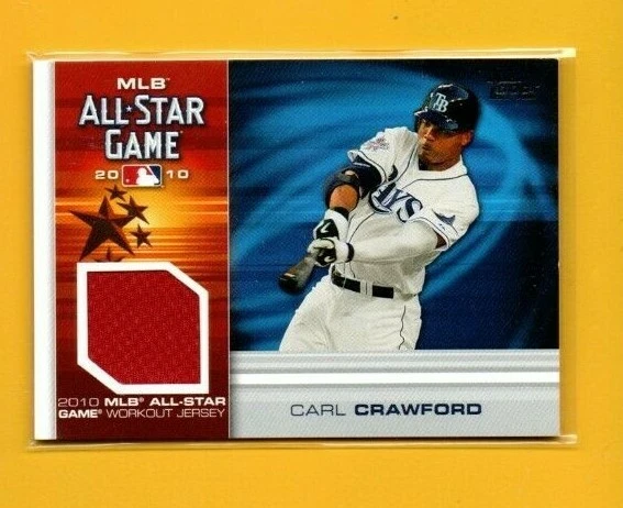 D13621 2010 Topps Update All-Star Stitches #CC Carl Crawford RAYS JERSEY  - Image 1 of 1