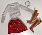 2015 Barbie Fashionistas #15 Petite Doll Top Skirt Boots & Necklace Outfit