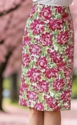 Laura Ashley Floral 50s style Pencil Skirt Size 12 - Image 1 of 2