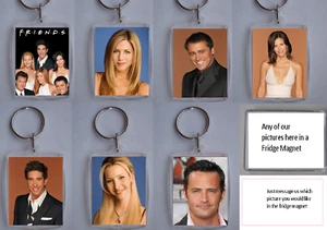 Serie de TV Friends, llavero de fotos / etiqueta de bolsa, plástico transparente, - Imagen 1 de 33
