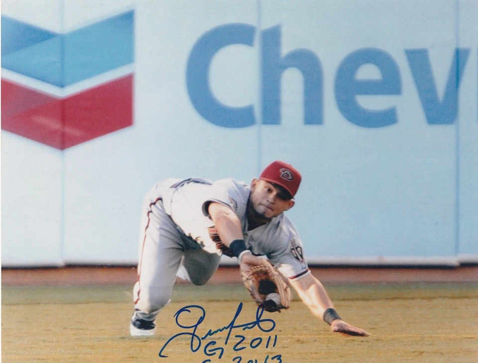 GERARDO PARRA ARIZONA DIAMONDBACKS 2011, 2013 GUANTE DE ORO ACCIÓN FIRMADO 8x10 Foto 1 de 1
