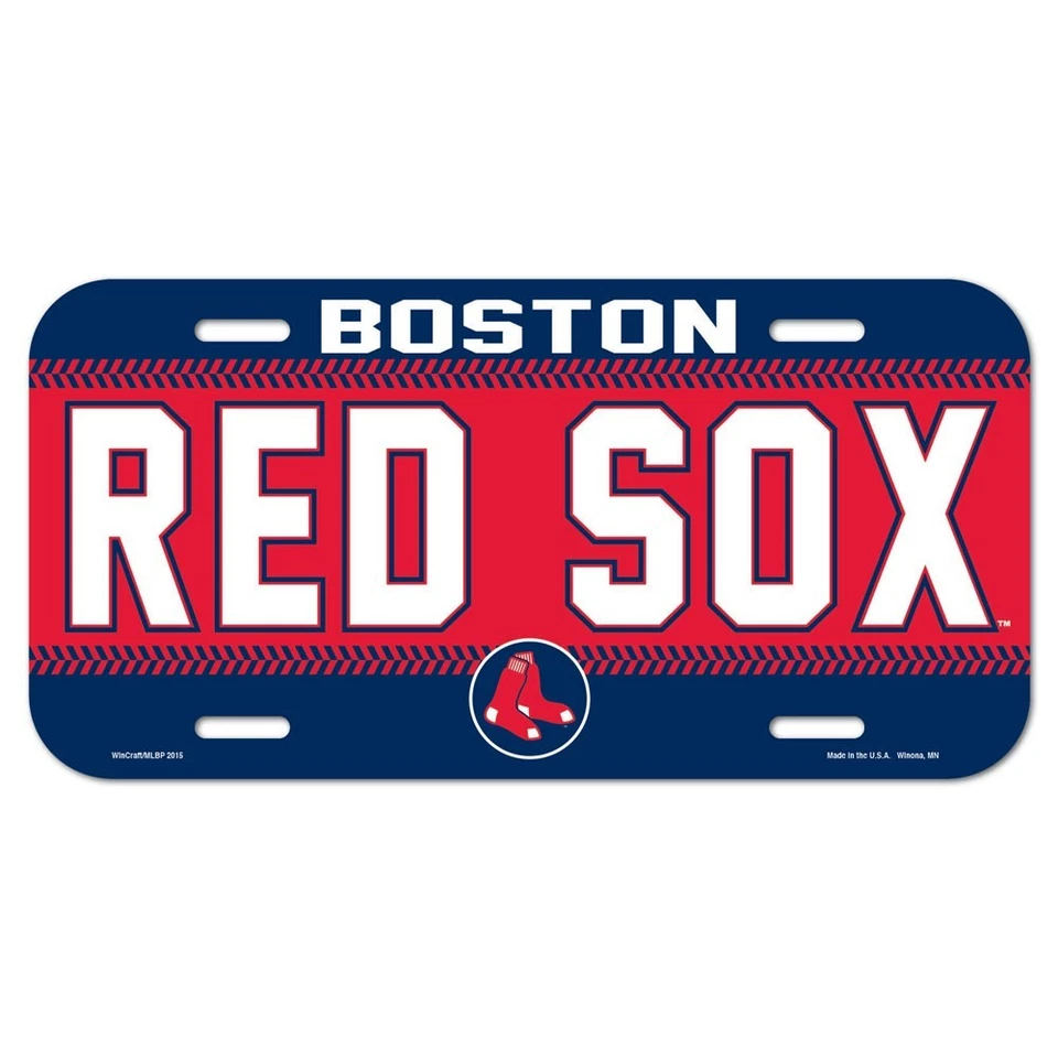 BOSTON RED SOX 6"x12" OFFICIAL LOGO LICENSE PLATE CAR NEW WINCRAFT 👀 - Image 1 of 1