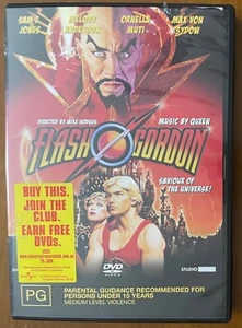 FLASH GORDON - 1980 Big Screen Remake - Sam Jones R:4 DVD - FREE POST - Picture 1 of 3