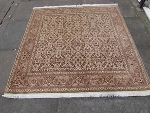 Sottile Vintage Fatto a Mano Tradizionale Tappeto Orientale Lana Beige Piccolo - Picture 1 of 13