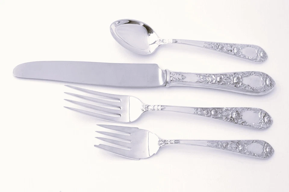 Juego de 4 piezas de plata esterlina Kirk Rose de Kirk, cuchillo de hoja francés Foto 1 de 1