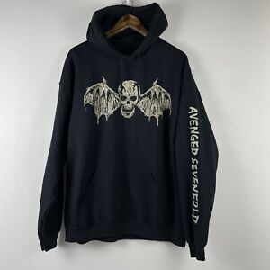 Avenged Sevenfold Sweatshirt Hoodie Mens Large Black Heavy Metal Band Adult