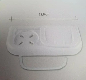 Portasapone con asta salviette/rotolo Antille Carrara&Matta Bianco Bagno 102467 - Foto 1 di 1