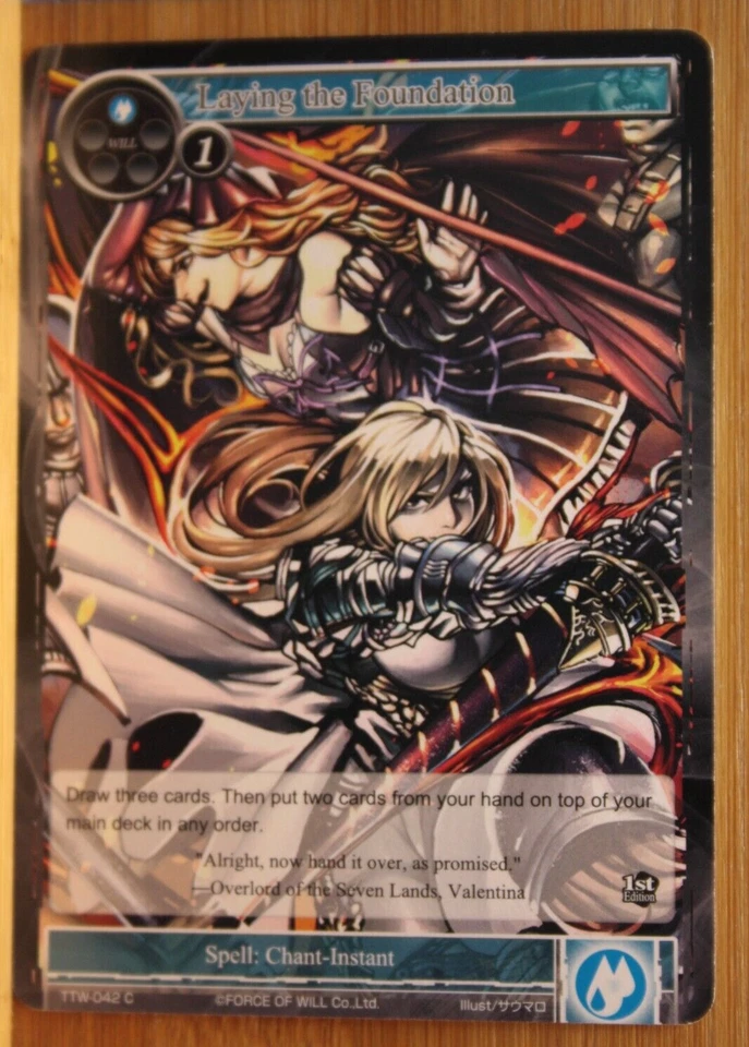 Force Of Will CCG  "Laying the Foundation"  TTW-042 C - Image 1 of 1