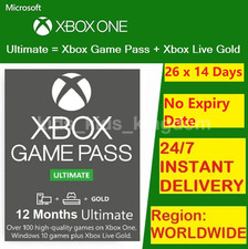 XBOX LIVE GAME PASS Ultimate 12 Months 26x14 Day (364 Days) - LIVE GOLD+GAMEPASS