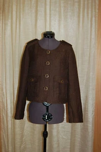 Cartonnier Brigade Brown Millitaly Jacket Size 4 - Picture 1 of 12
