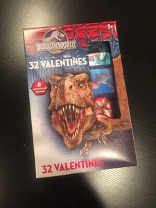 2015 NIB Jurassic World Dinosaur 32 Lenticular Valentines Jurassic Park - Picture 1 of 3