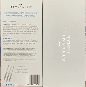 NUEVOS Y EN CAJA STYLSMILE PAPtech geles blanqueadores dentales 3 x3 ml jeringas de gel - Imagen 1 de 8