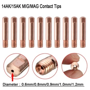 10 pz/set ugello gas punta di contatto torcia di saldatura MB-15AK M6*25 mm MIG/MAG - Foto 1 di 5