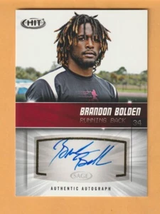 Autógrafos Brandon Bolden Mississippi Rebels AUTO 2012 SAGE HIT #A98 - Imagen 1 de 2