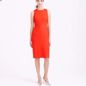Vestido para mujer J CREW Gwen rosa coral naranja salmón lana spandex talla 6 tb2-18 - Imagen 1 de 11