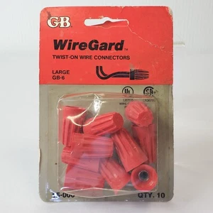 Gardner Bender WireGard Twist-On Wire Connectors Large GB-6 Red 10 Pack - Picture 1 of 5