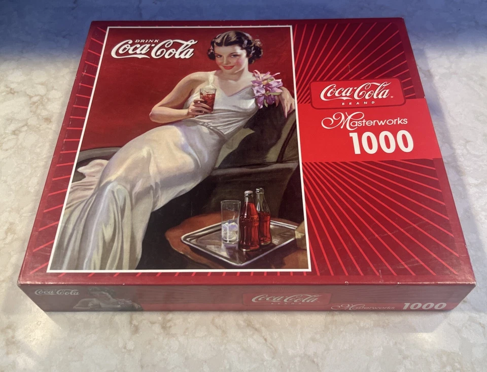 Coca-Cola Masterworks 1000 Piece Jigsaw Puzzle Cola in Style Retro 19" "