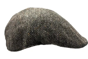 Fiebig- Gatsby Flatcap Gorra de Visera Lana Braun Escamas Pez Moderno - Imagen 1 de 5