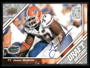 2009 Upper Deck Draft Edition #111 Jason Watkins Autografi Argento - Foto 1 di 2