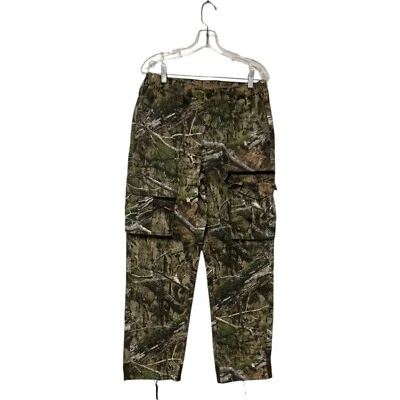 Mossy Oak Camo Cargo Pants Mens Size 30W 30L Green Outdoor Hunting Cargo Pockets - Image 1 of 4