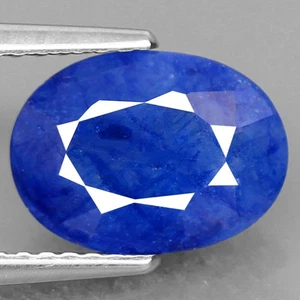2.77ct.NICE GOOD SIZE COBALT BLUE SAPPHIRE HEATED NATURAL GEMSTONE OVAL SHAPE - Picture 1 of 5