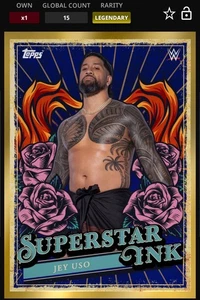 WWE Topps Slam Culture DIGITAL Jey Uso Legendary Superstar Ink Gold 15 CC - Picture 1 of 1
