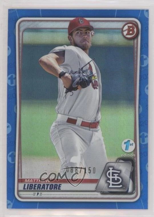 2020 Bowman Draft 1st Edition Blue Foil /150 Matthew Liberatore #BD-198 - Image 1 of 2