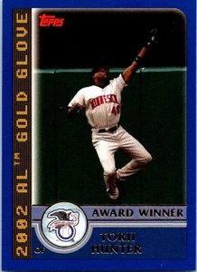 2003 Topps Torii Hunter #693 Gold Glove Award Winner Minnesota Twins - Picture 1 of 2