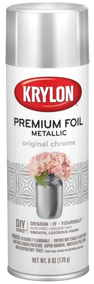Krylon Premium Foil Metallic Original Chrome Aerosol Spray Paint 6oz can - Image 1 of 1