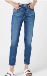 Re/Done Ultra High-Rise Ankle Crop Jeans Button Fly Medium Wash Women’s 27 - Picture 1 of 10