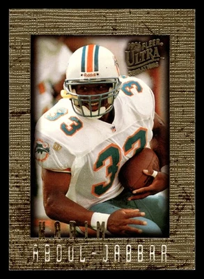 Karim Abdul-Jabbar 1996 Ultra Sensations #55 Marble Gold Miami Dolphins - Image 1 of 2