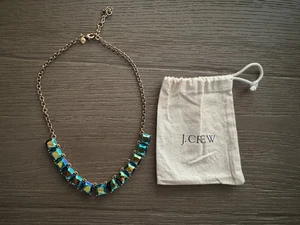 Collar vintage de diamantes de imitación AB azul firmado por J Crew - Imagen 1 de 13