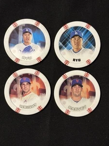 MLB Topps trading chips (4) NY Dodgers baseball players - Picture 1 of 4