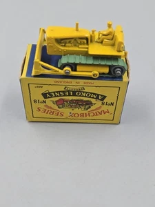 Vintage Matchbox Lesney #18 Caterpillar Bulldozer With Original Box In Mint... - Picture 1 of 13